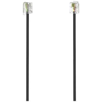 Hama Telefoon (analoog) Aansluitkabel [1x RJ11-stekker 6p4c - 1x RJ11-stekker 6p4c] 6 m Zwart