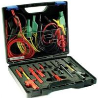 SKS Hirschmann PMS SKS Elektroinstallation Veiligheids-krokodilklemmenset Steekaansluiting 4 mm, Steekaansluiting 2 mm CAT III 1000 V Zwart, Rood, Geel, Groen - thumbnail