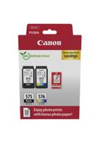 Canon photo value pack 1 x PG-575 + 1 x CL-576, 100 pagina's, OEM 5438C004, 4 kleuren - thumbnail