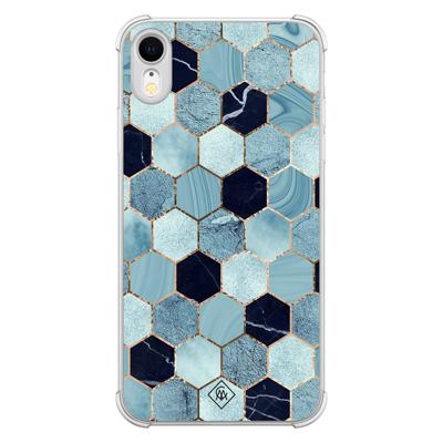 iPhone XR shockproof hoesje - Blue cubes iPhone XR shockproof hoesje - Blue cubes