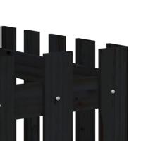 Plantenbak verhoogd hekontwerp 200x50x70 cm grenenhout zwart - thumbnail