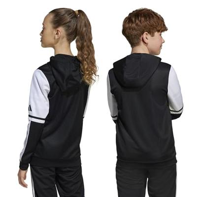 adidas Squadra 25 Hooded Trainingsjack Kids Zwart Wit