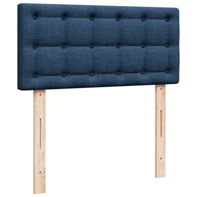 Boxspring met matras stof blauw 90x190 cm - thumbnail