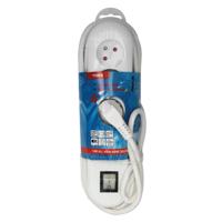 Scanpart Tafelcontactdoos 4-Voudig + Schakelaar BE Wit - thumbnail