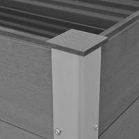 Plantenbak verhoogd 100x100x54 cm HKC grijs - thumbnail