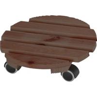 Plantentrolley Lounge rond donker gebeitst - thumbnail