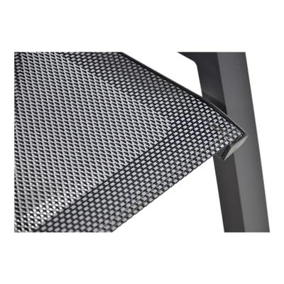 Allegro voetenbank aluminium hocker grijs 63x55x45 cm