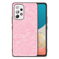 Samsung Galaxy A53 Bloemen Hoesje White Flowers - thumbnail