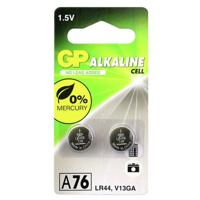 GP GP76ASTD222C2 Knoopcel LR44 Alkaline 110 mAh 1.5 V 2 stuk(s) - thumbnail