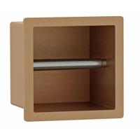 Fortifura Calvi Toiletrolhouder - inbouw - 17.3x17.3x15.3cm - Geborsteld koper PVD (Koper) SW1126061 - thumbnail