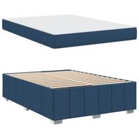 Bedframe met matras Blauw 160 x 200 cm Stof - thumbnail