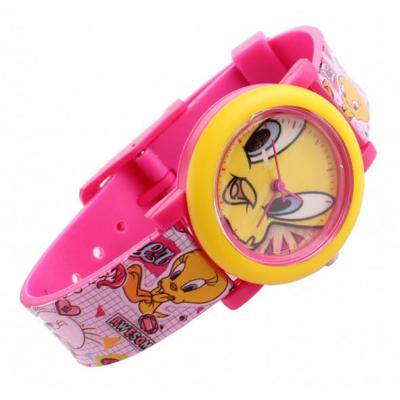 Warner Bros. analoog horloge Tweety roze/geel