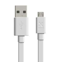 Xtorm Flat USB to Micro USB cable (1m) White - thumbnail