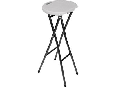 Perel bar stool Polyethyleen, Staal Wit