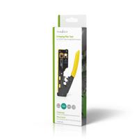 Krimptang | CAT5 / CAT5e / CAT6 / CAT6a / CAT7 / RJ12 / RJ45 | Snijden / Strippen / Tang | Soft-Touch / Staal | Geel / Zwart - thumbnail
