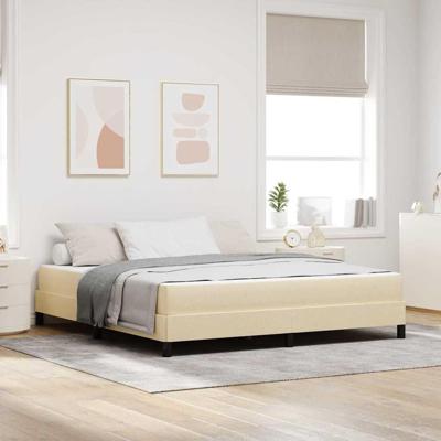 Boxspring bed met matras Crème 180 x 200 cm Stof