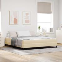 Boxspring bed met matras Crème 180 x 200 cm Stof - thumbnail