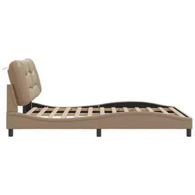 Bedframe met LED zonder matras "Hvar" cappuccino 140x190 cm