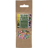 NABBI Biobeads van , afm 5x5 mm, gatgrootte 2.5 mm, medium, pastelkleuren, 1000 stuk/ 1 doos - thumbnail