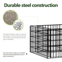 Gabion plantenbak verhoogd 360x90x50 cm staal - thumbnail