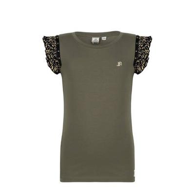 Indian Blue Jeans Meisjes top contrast - Olijf groen