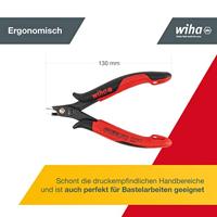 Wiha Zijkniptang Electronic smalle, spitse kop en draadklemveer zonder facet | 126mm/5" - 26813 - 26813 - thumbnail
