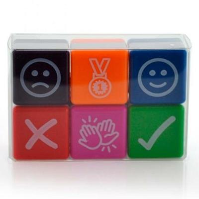 Stempels Office Box Icons Multicolour 2,5 x 2,5 cm 6 Onderdelen