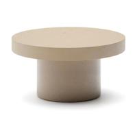 Kave Home Aiguablava salontafel Ø90 cm cement Beige - thumbnail