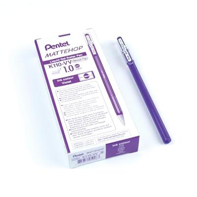Gelschrijver pentel k110 mattehop m violet | 12 stuks