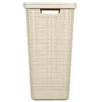 Curver Jute Wasmand met deksel 58L - 2 stuks - Gebroken Wit - thumbnail