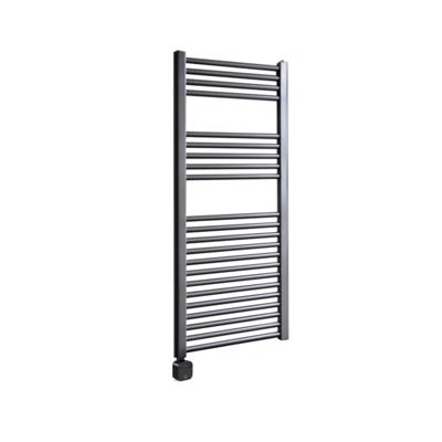 Electrische Wifi Radiator Sanicare HPW Carini 111,8x45 cm Gunmetal Met Thermostaat Zwart Linksonder
