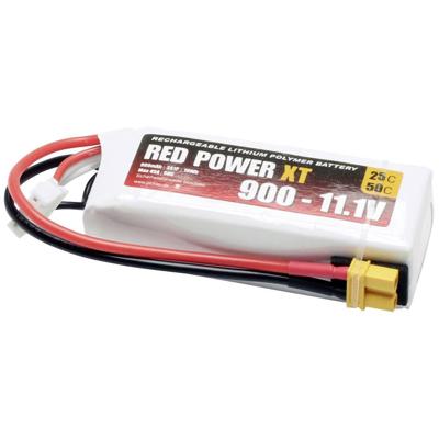 Red Power LiPo accupack 11.1 V 900 mAh 25 C Softcase XT30 Red Power LiPo accupack 11.1 V 900 mAh 25 C Softcase XT30