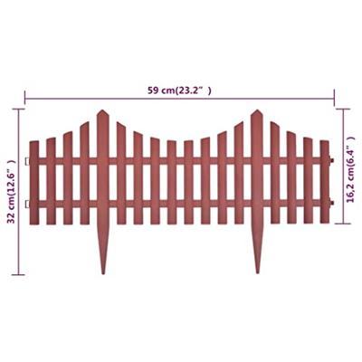 VidaXL Gazonranden 17 st 10 m bruin VidaXL Gazonranden 17 st 10 m bruin