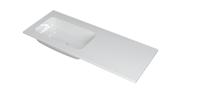 INK Wastafel Faktor polystone links zonder kraangat 120 cm x 45 cm x 1,5 cm Glans wit 3407024 - thumbnail