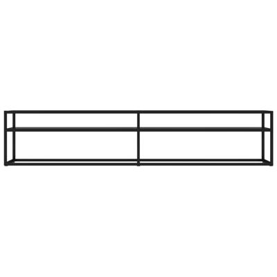 Tv-meubel 200x40x40,5 cm gehard glas zwart