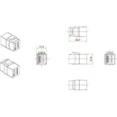 Renkforce RF-KS-HDMI HDMI-inbouwmodule Keystone Renkforce RF-KS-HDMI HDMI-inbouwmodule Keystone