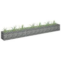 Gabion plantenbak verhoogd 270x30x30 cm gegalvaniseerd staal - thumbnail