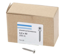 Hoenderdaal Spaanplaatschroef Rvs-A2 Pk Torx TX20 4.0X30 | 200 stuks - 0206.30.25203 - thumbnail