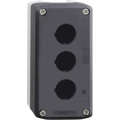 Schneider Electric XALD03 Lege behuizing 3 inbouwplaatsen (b x h x d) 136 x 68 x 53 mm Zonder markering Donkergrijs, Lichtgrijs 1 stuk(s)