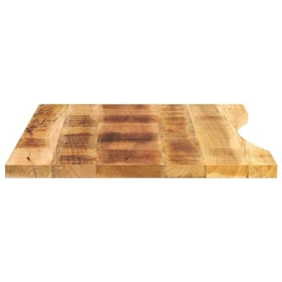 Tafelblad met ronding 90x60x2,5 cm massief ruw mangohout Tafelblad met ronding 90x60x2,5 cm massief ruw mangohout