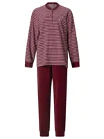 Lunatex badstof dames pyjama - Streep - Warme winter pyjama - XXL - Rood - XXL - XXL - XXL - XXL - XXL - XXL - XXL - XXL - XXL - XXL - - - thumbnail