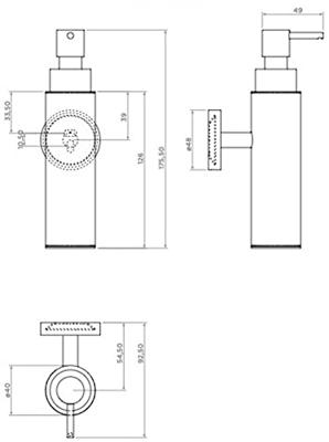 Zeepdispenser Clou Sjokker Wandmodel RVS Geborsteld Clou Zeepdispenser Clou Sjokker Wandmodel RVS Geborsteld Clou