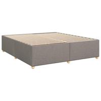Boxspring met matras stof taupe 200x200 cm - thumbnail