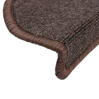 VidaXL Trapmatten 10 st 56x17x3 cm koffiebruin halfrond - thumbnail