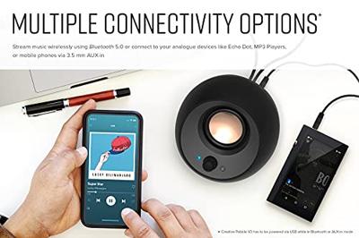 Creative Pebble V3, 2.0 2.0 PC-luidsprekers Kabelgebonden, Bluetooth 8 W Wit