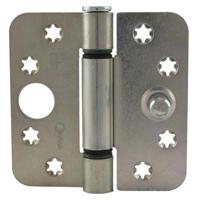 Ivana Top 140 veiligheids knopscharnier - 89x89x3mm - afgerond - verzinkt - thumbnail