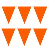 Vlaggenlijn oranje 10 meter | 24 stuks - thumbnail