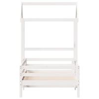 Bedframe met huisje massief grenenhout wit 75x190 cm - thumbnail