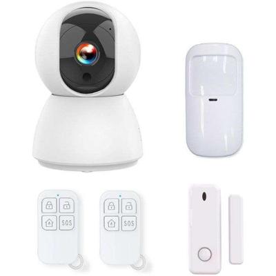 Uitbreidbare alarmkit - KYF - 434MHz - Wifi - 4MP PT IP-camera met sirene + bewegings-/deur-/raamsensor + 2 afstandsbedieningen Uitbreidbare alarmkit - KYF - 434MHz - Wifi - 4MP PT IP-camera met sirene + bewegings-/deur-/raamsensor + 2 afstandsbedieningen