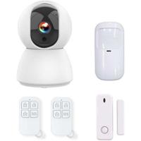 Uitbreidbare alarmkit - KYF - 434MHz - Wifi - 4MP PT IP-camera met sirene + bewegings-/deur-/raamsensor + 2 afstandsbedieningen - thumbnail